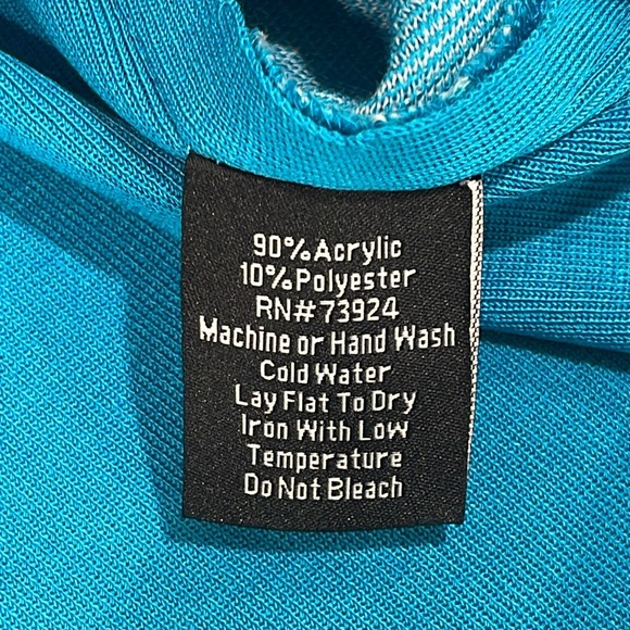 Exclusively Misook women size 3X blue cardigan abstract print decor - Picture 12 of 16